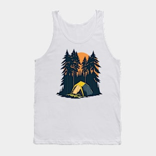 Camping tent in the forest Tank Top